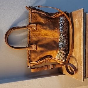 Antik Kraft Pebbled Studded Tote